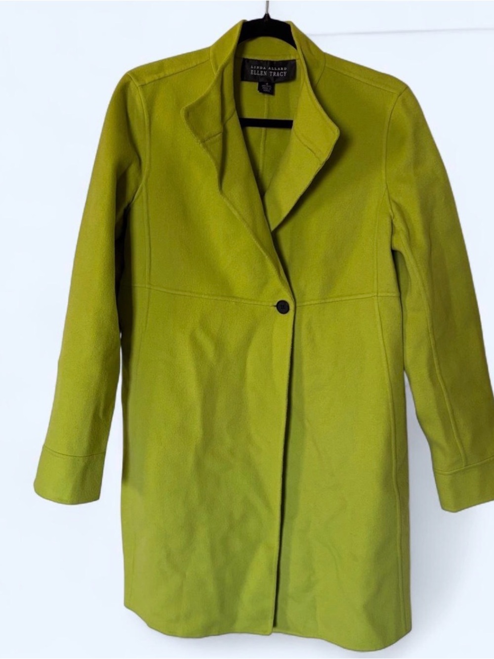 CHARTREUSE WOOL COAT!